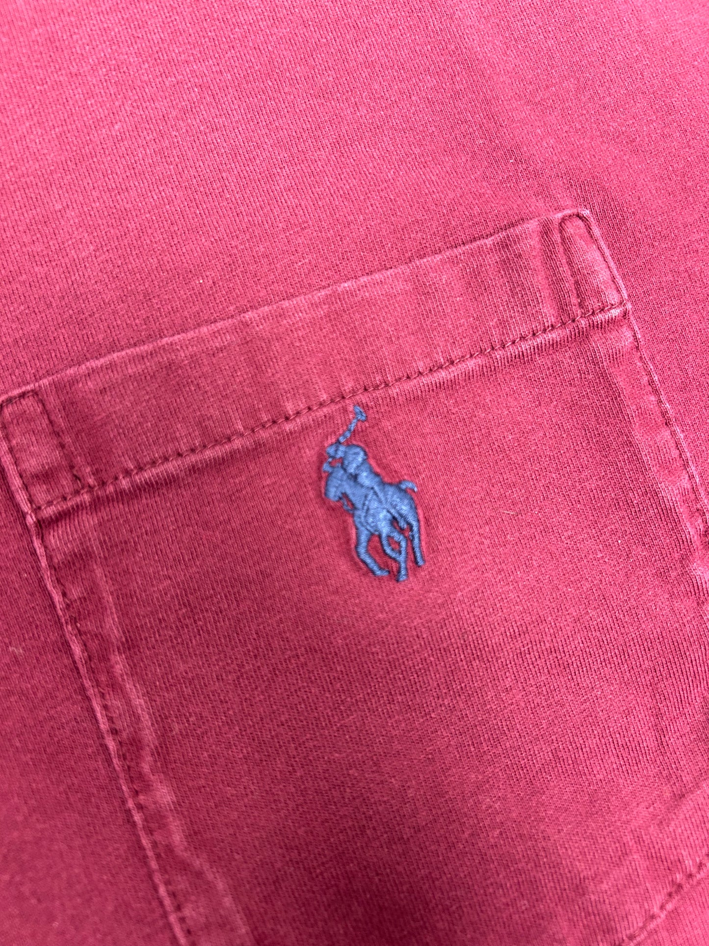 Polo Ralph Lauren T-Shirts Red Pony Logo In Front Pocket Large