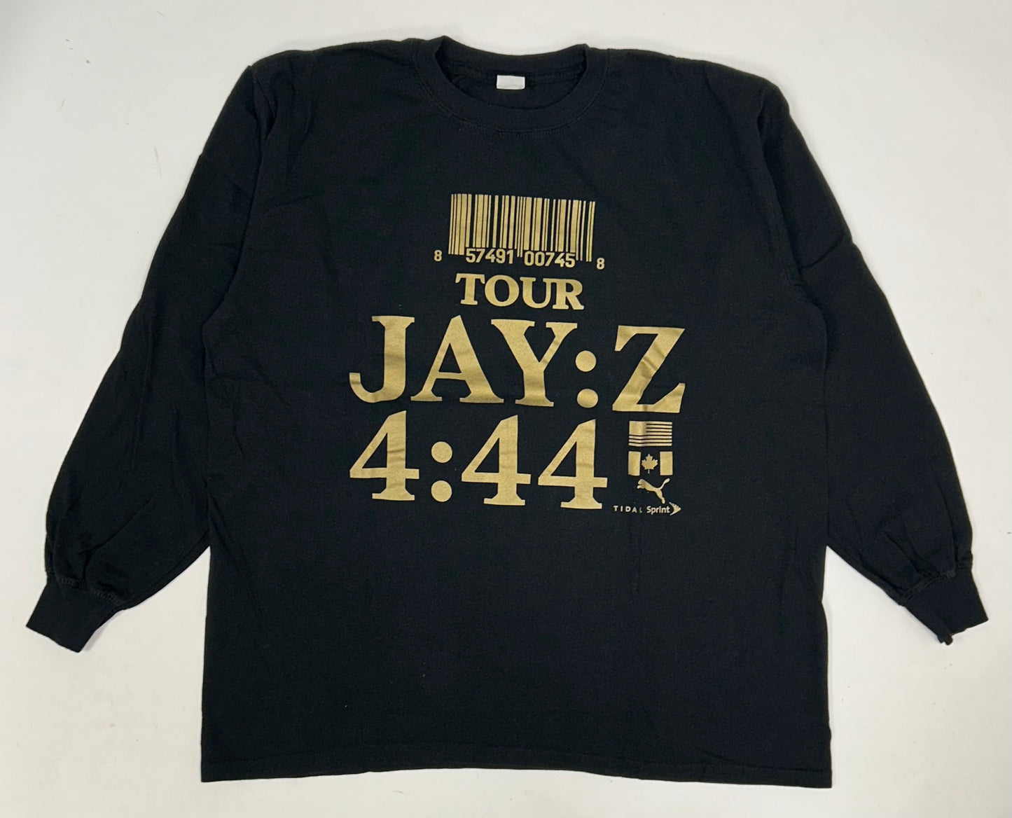 2017 Jay-Z 4:44 Tour Rap Tee Long Sleeve Large 22.75x26.5 Inches Lot Tee