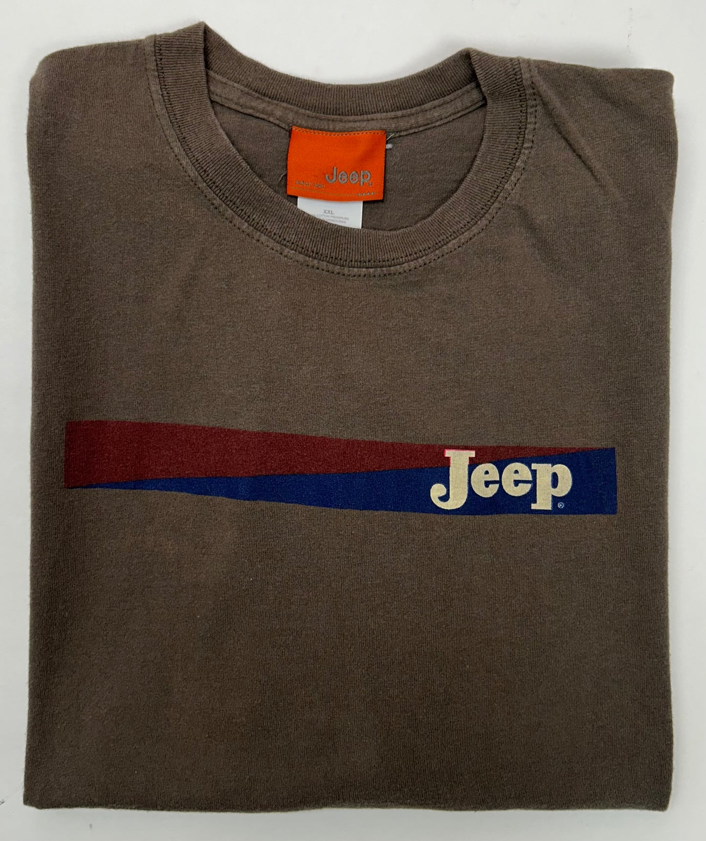 Vintage 00s Jeep Car Company Promo Tee 2XL 25.5x29.25 Inches Brown