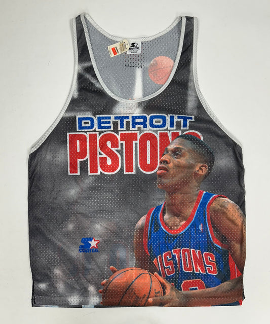Vintage Detroit Pistons Dennis Rodman Starter Hot 90s Jersey Brand New Size XL 23.5x30.75 Inches