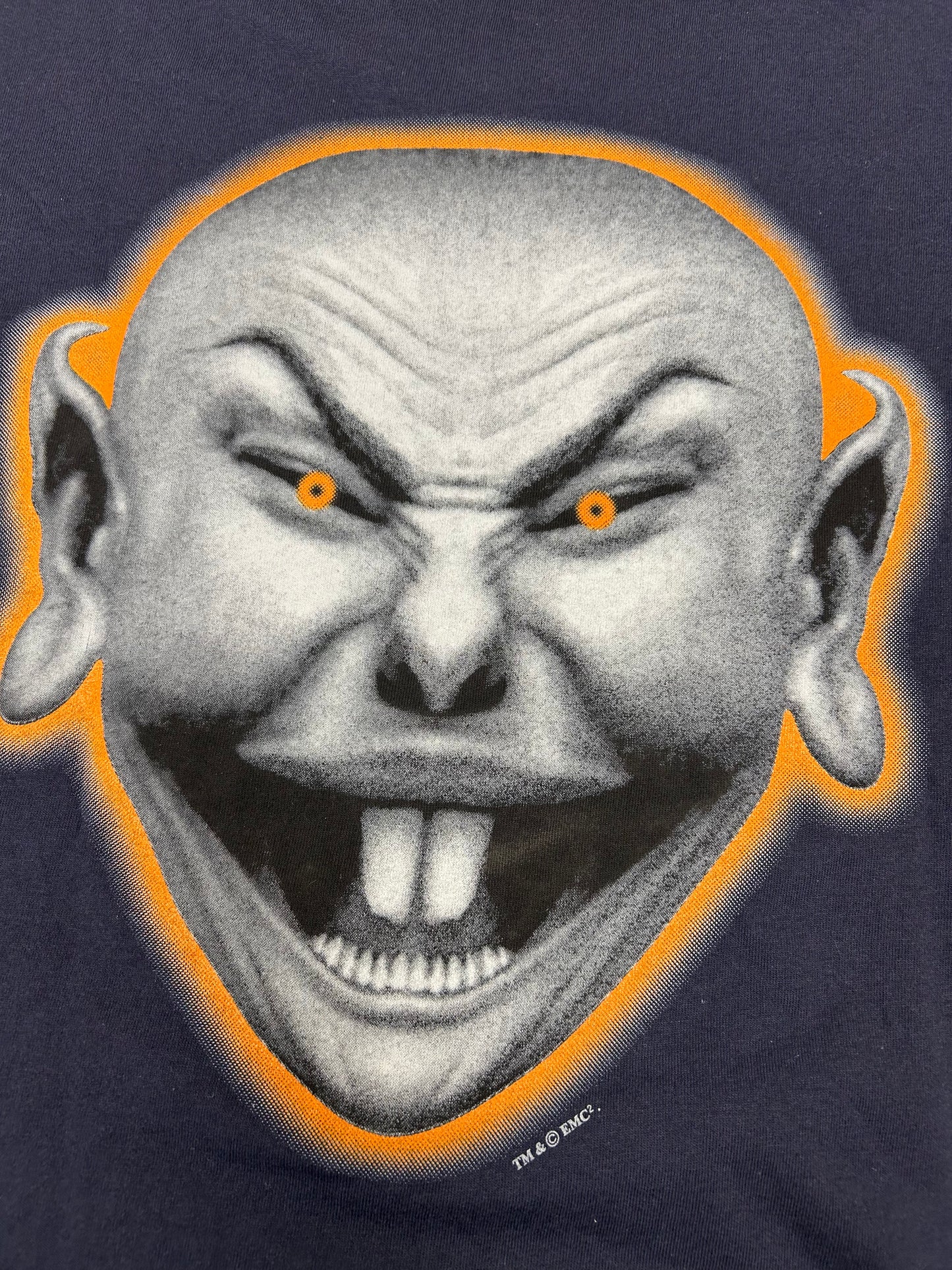 Vintage 1996 Hedcase Chucklehed Graphic EMC2 Tee Made in USA Clean Large 21.75x30.25 Inches