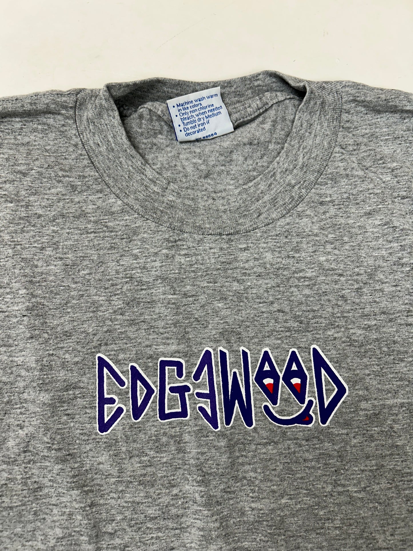 Edgewood NJ first edition “Deeper Than The Roots.” Long Sleeve Tee Gray All Sport Tag 90/10 Blend Made In USA