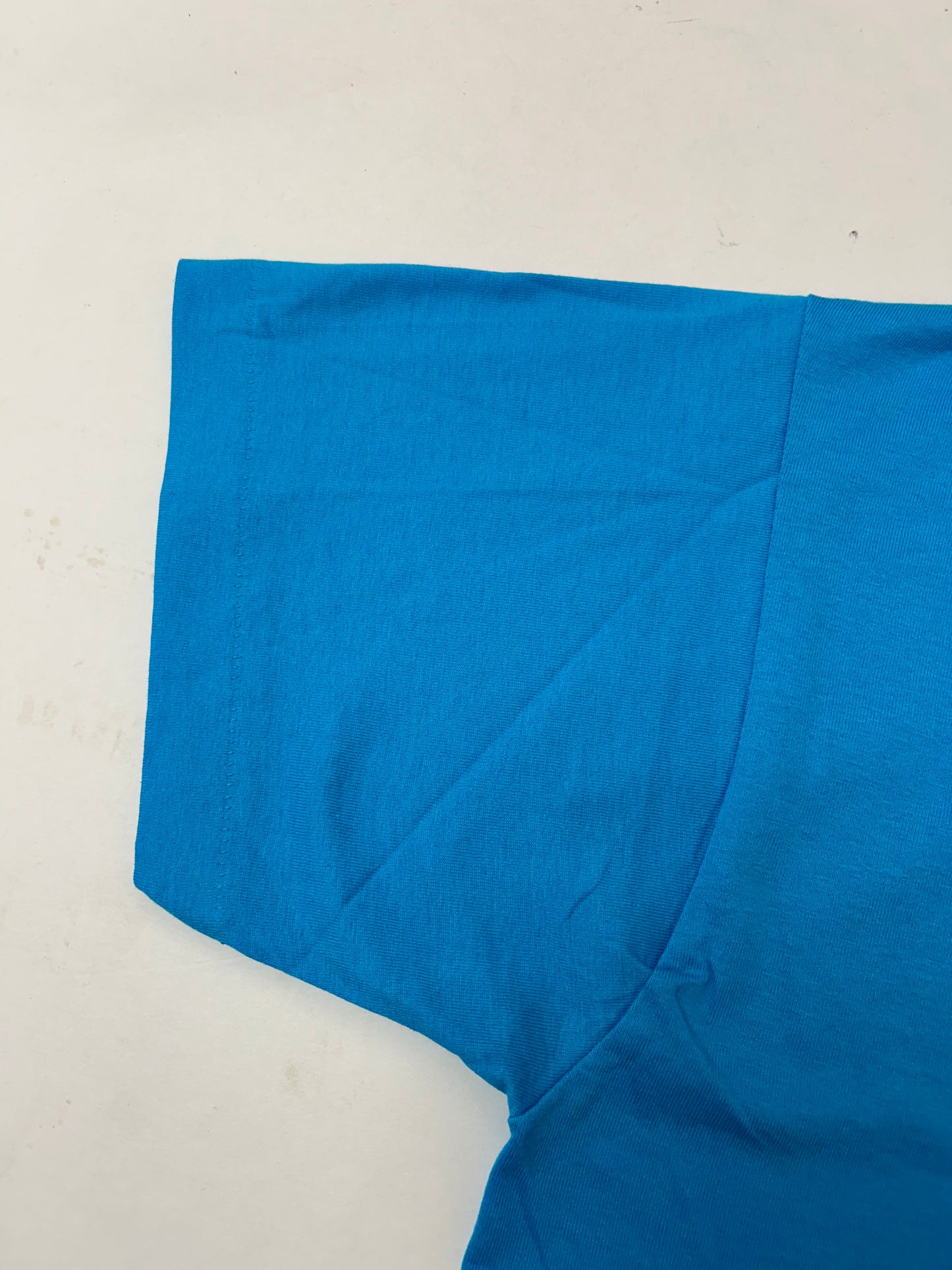 Edgewood NJ first edition “Deeper Than The Roots.” Tee XL 23.25x29.75 Inches FOTL BEST 50/50 Blend USA Made Bright Blue