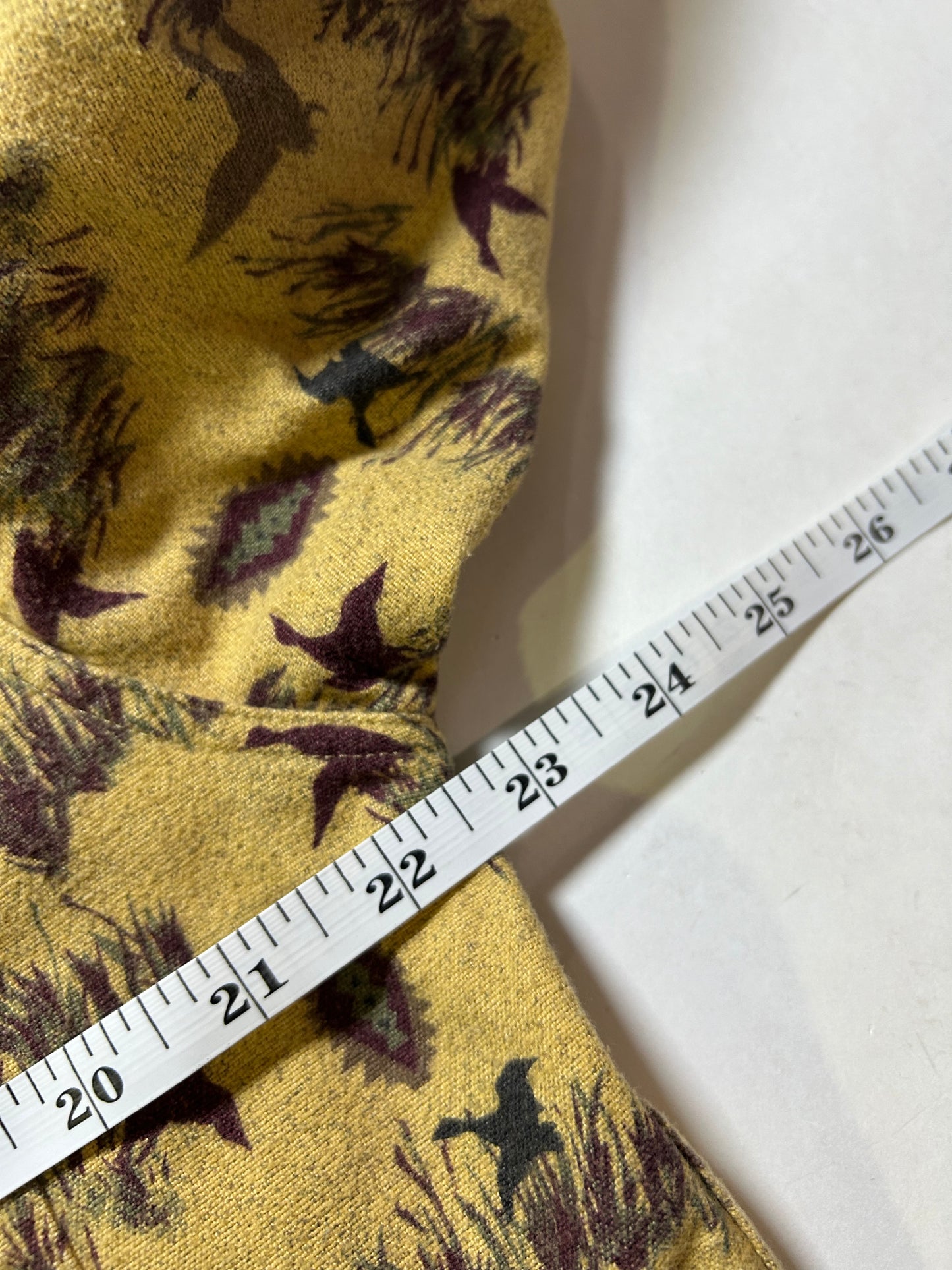 Vintage Cabelas Geese Hunting All Over Print Button Shirt Medium 22.5x30.25/31.25 Inches