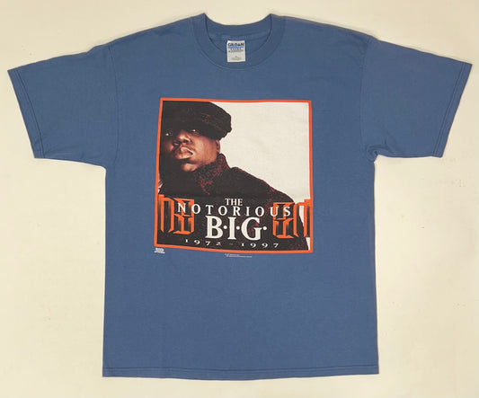 Vintage The Notorious Big Biggie Smalls Memorial Tee 1972-1995 Rap Music Tee XL 23.75x31.75 Inches