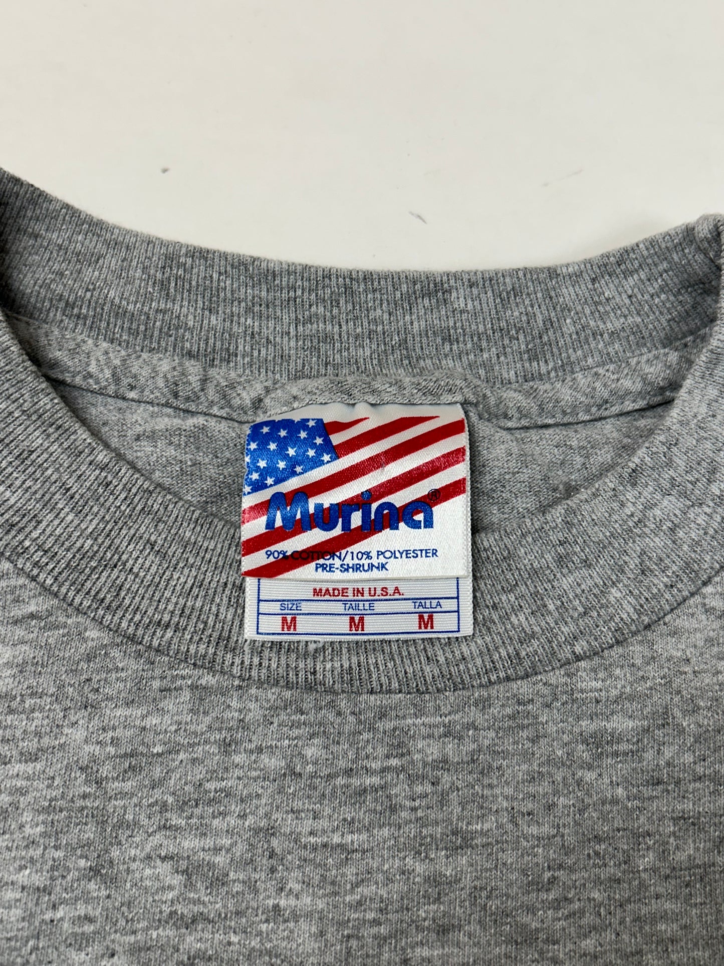 Vintage 2002 Bruce Springsteen & The E Street Band The Rising Tour Music Band Tee Gray Medium 19.25x27.25 Inches