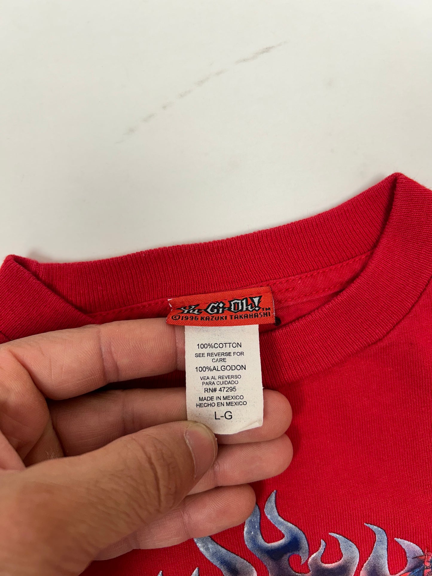 Vintage Shonen Jump Yugioh Graphic Kids Long Sleeve Shirt 16.75x18.25 Inches Childrens Large/Medium Red