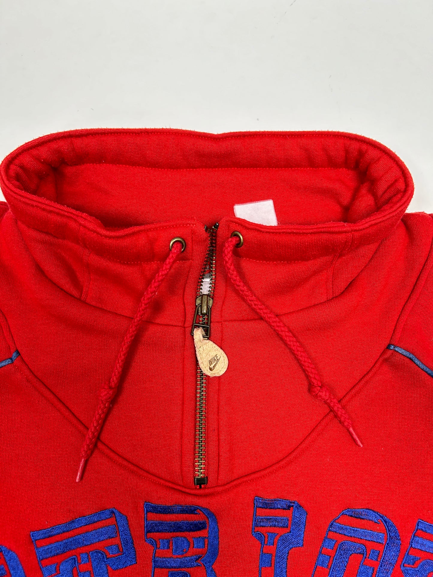 Vintage New England Patriots NFL Nike 1/4 Zip Pullover Sweatshirt Tagged Medium 24.5x25 Inches 80s