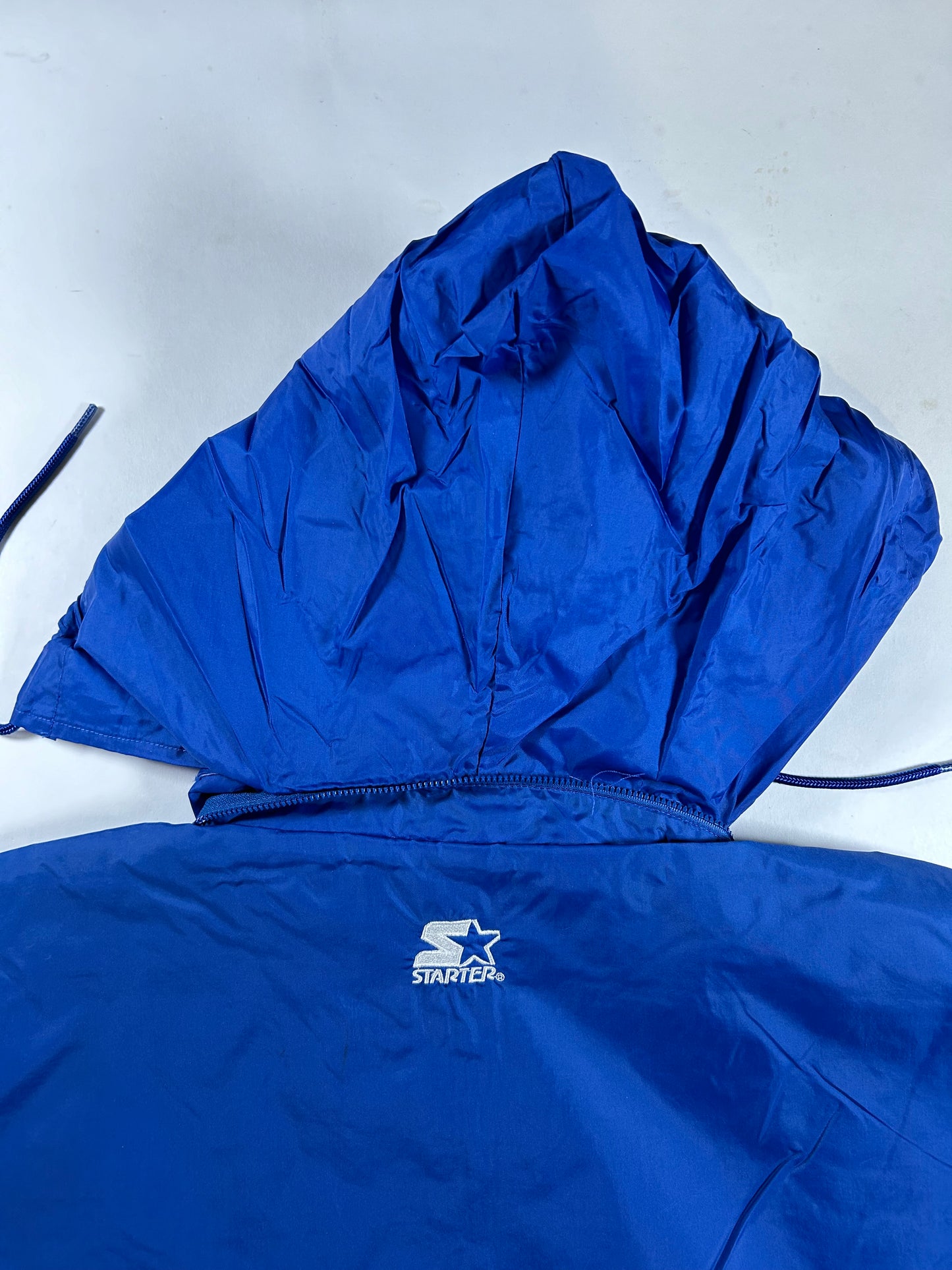 Vintage Starter 96 Atlanta Olympics Team USA Packable Hood Windbreaker Full Zip Jacket  Large 27.5x27.5 Inches