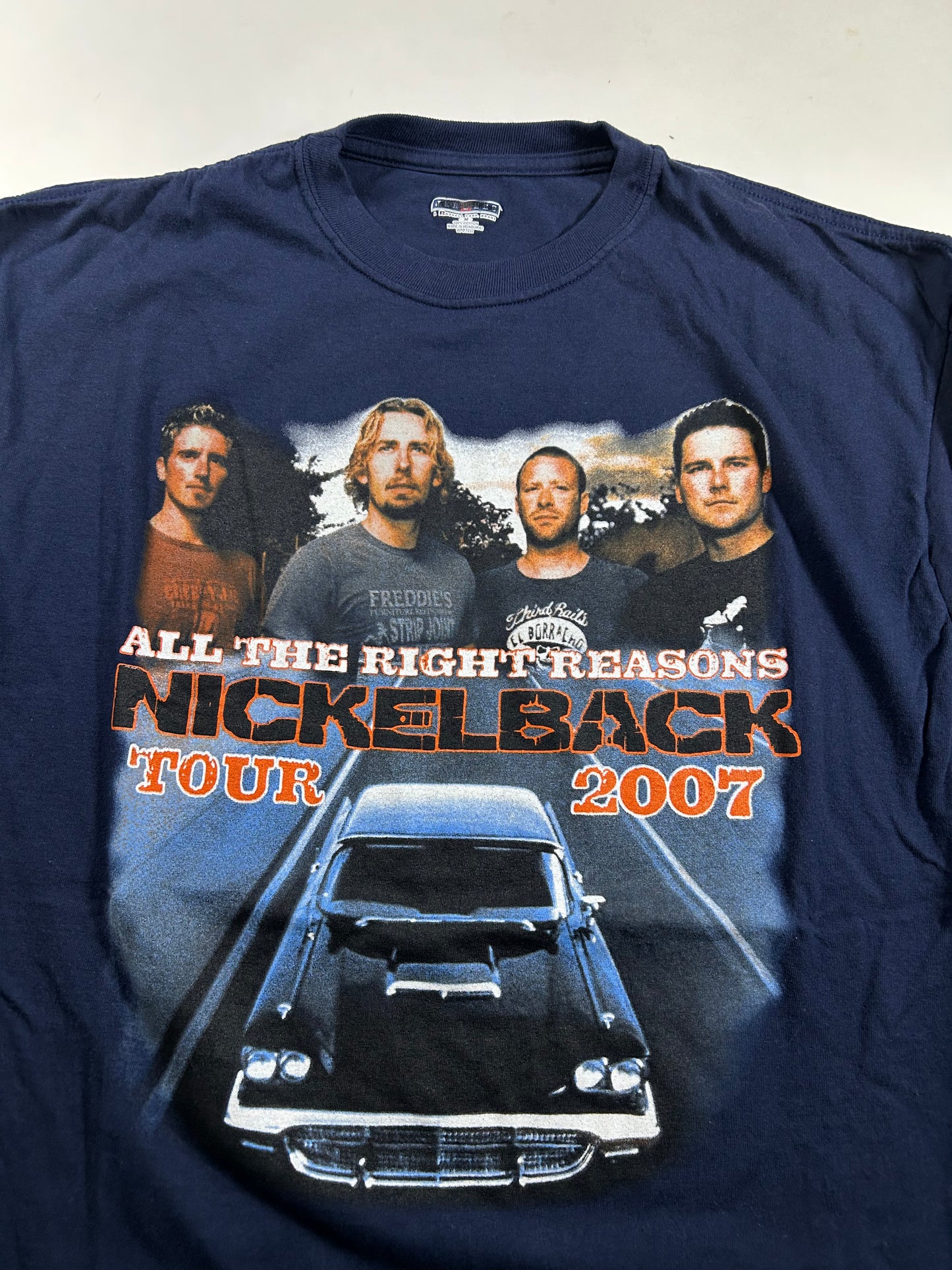 Vintage Nickelback Shirt All The Right Reasons Tour 2007 Tee Parking Lot XL/L 23.25x30.75 Inches