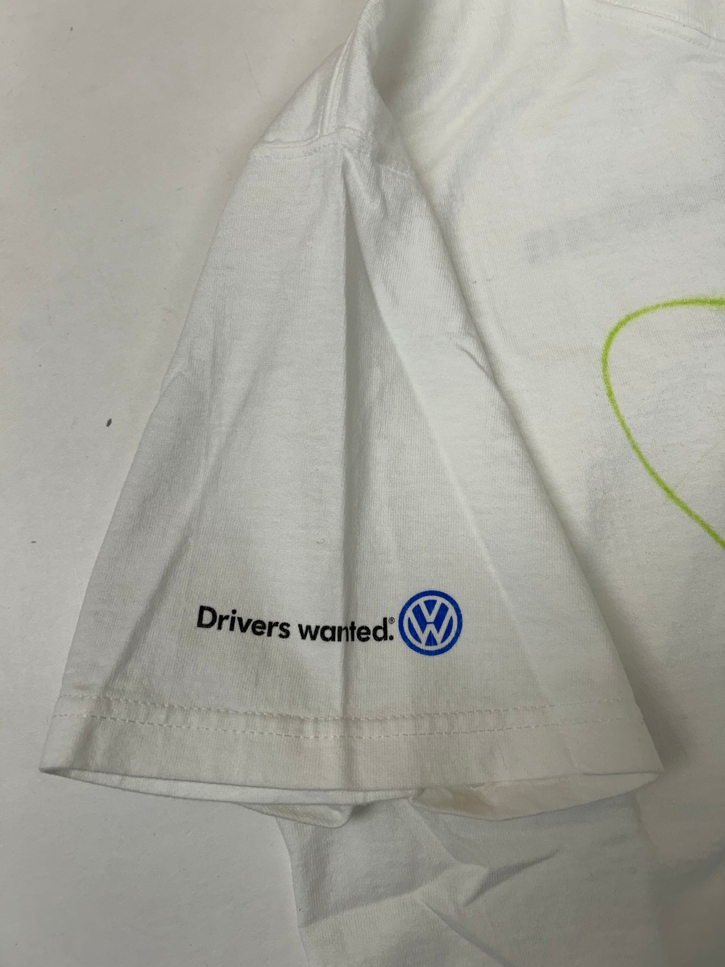 Vintage Volkswagen Beatle 100% Pure Turbonium Car Promo Tee Medium 19.75x27.5 Inches White