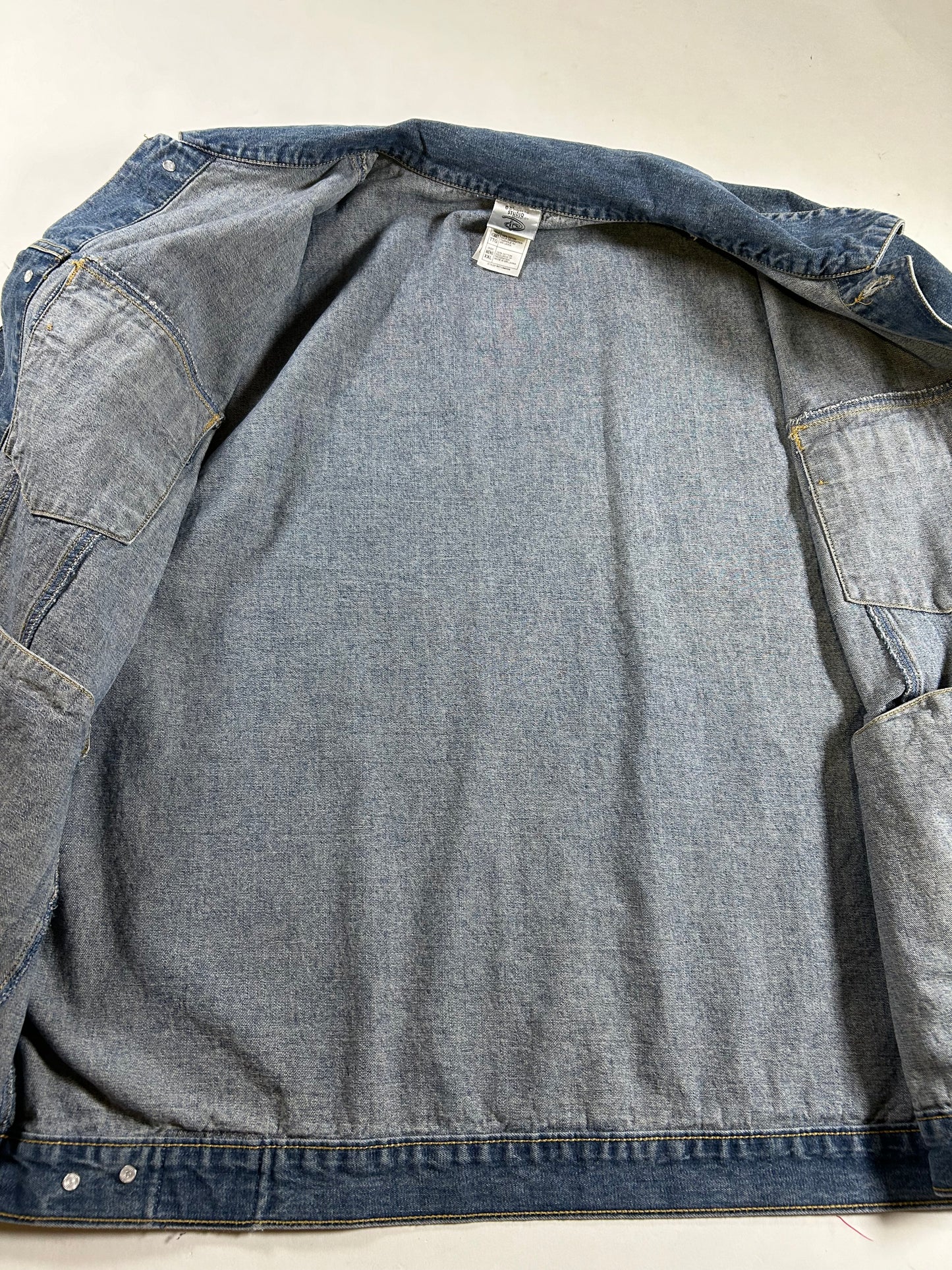 Vintage Disney Studio Jack Skellington Nightmare Before Christmas Denim Jacket 2XL 27.75x29.5 Inches