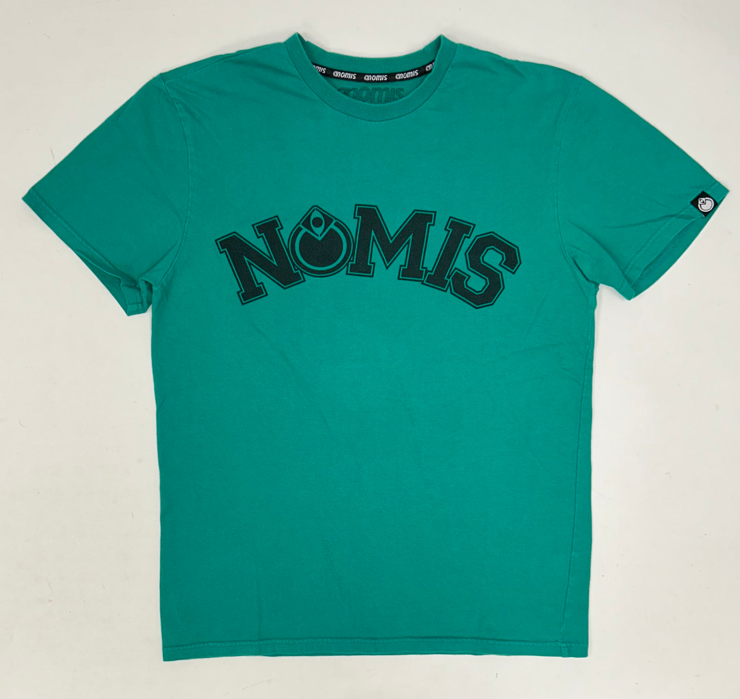 Nomis Surf Snowboarding Skate Hipster Brand Tee Green Medium 20.5x28 Inches