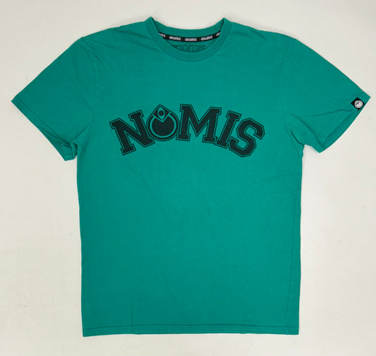 Nomis Surf Snowboarding Skate Hipster Brand Tee Green Medium 20.5x28 Inches