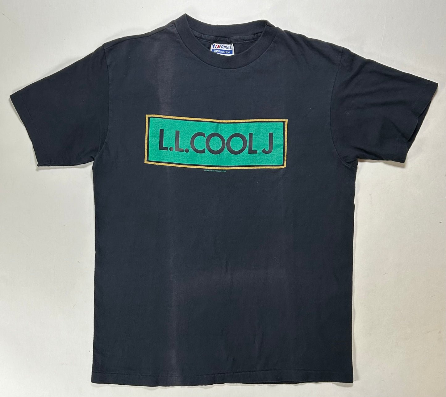 Vintage 1986 LL Cool J Music Rap Hip-Hop Tee As Is Faded Small Fit 18x24.5 Inches