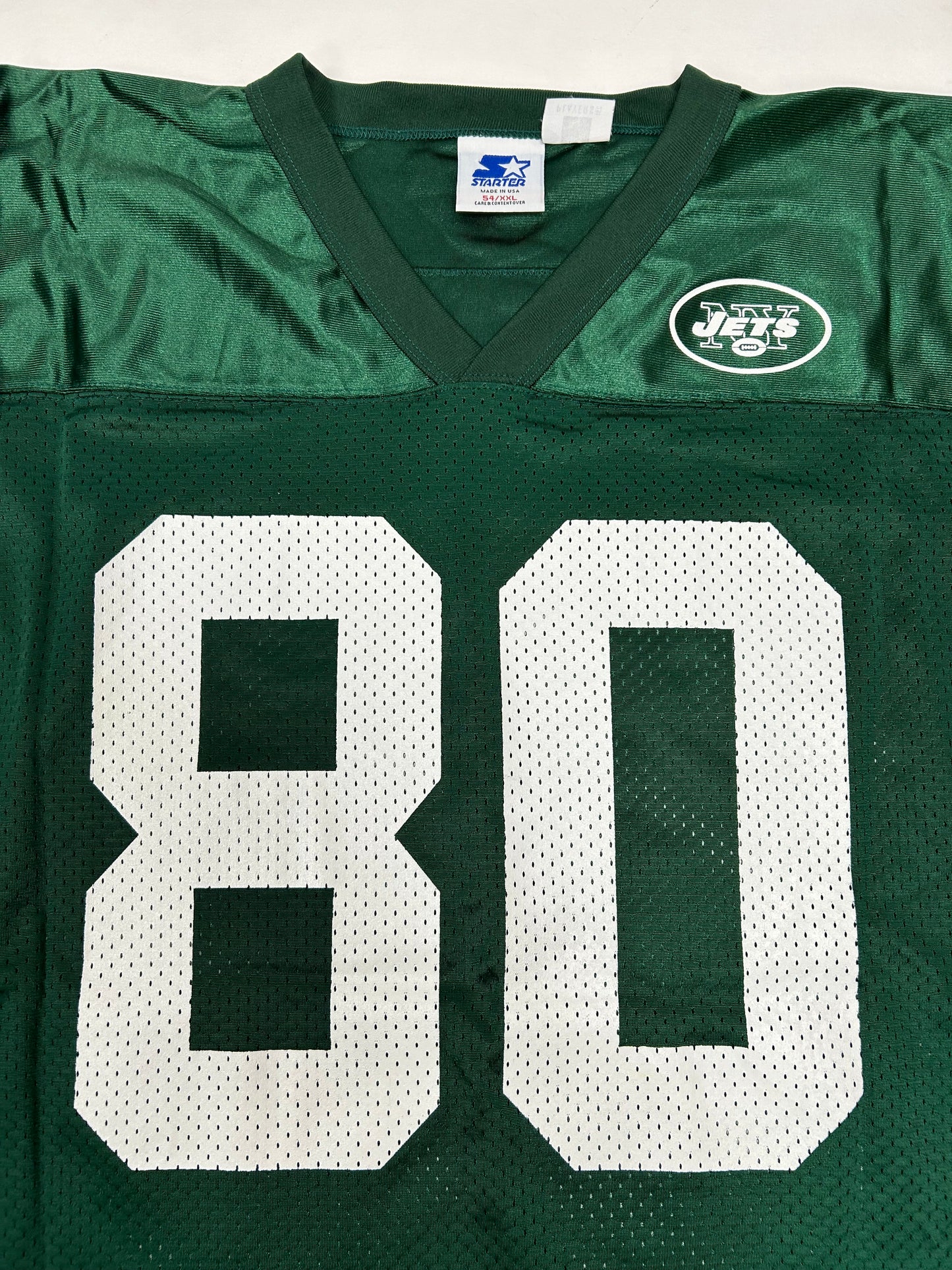 Vintage 90s Starter New York Jets Wayne Chrebet #80 NFL Football Jersey 54 2XL 25.75x33.5 Inches