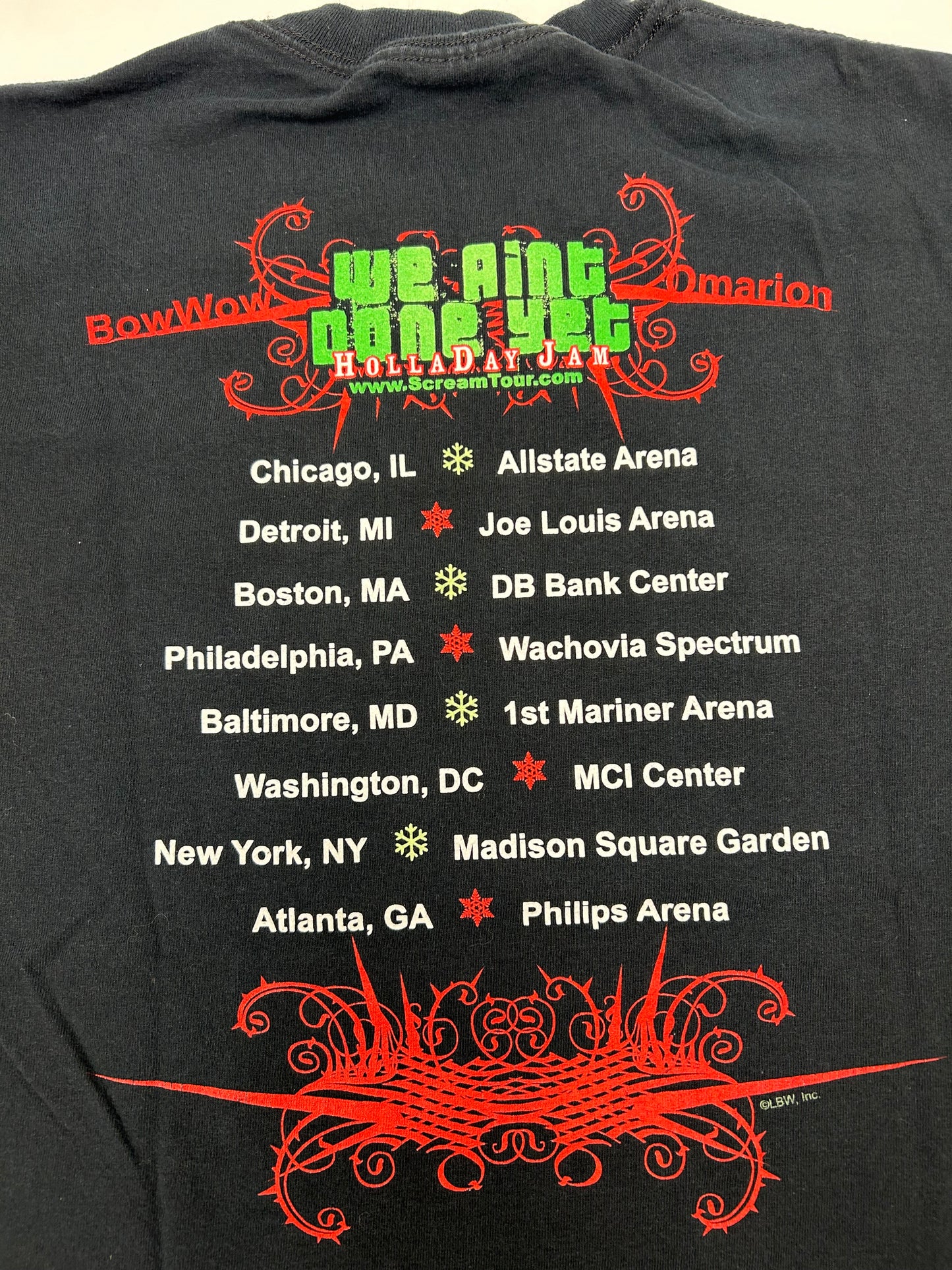 2005 HollaDay Jam Bow Wow Omarion We Ain't Done Yet T-Shirt Music Tour Small