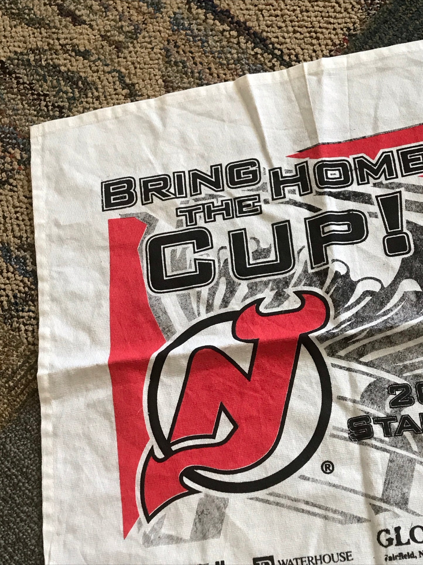 Vintage 2000 NHL New Jersey Devils Rally Towel Stanley Cup Finals Championship