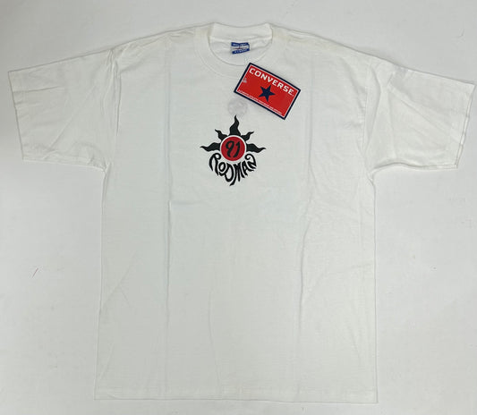 Vintage Dennis Rodman Converse All Star Chuck Taylor Chicago Bulls 91 Logo Shirt Tagged XL 23.5x31.75 Inches Brand New With Tags As Is
