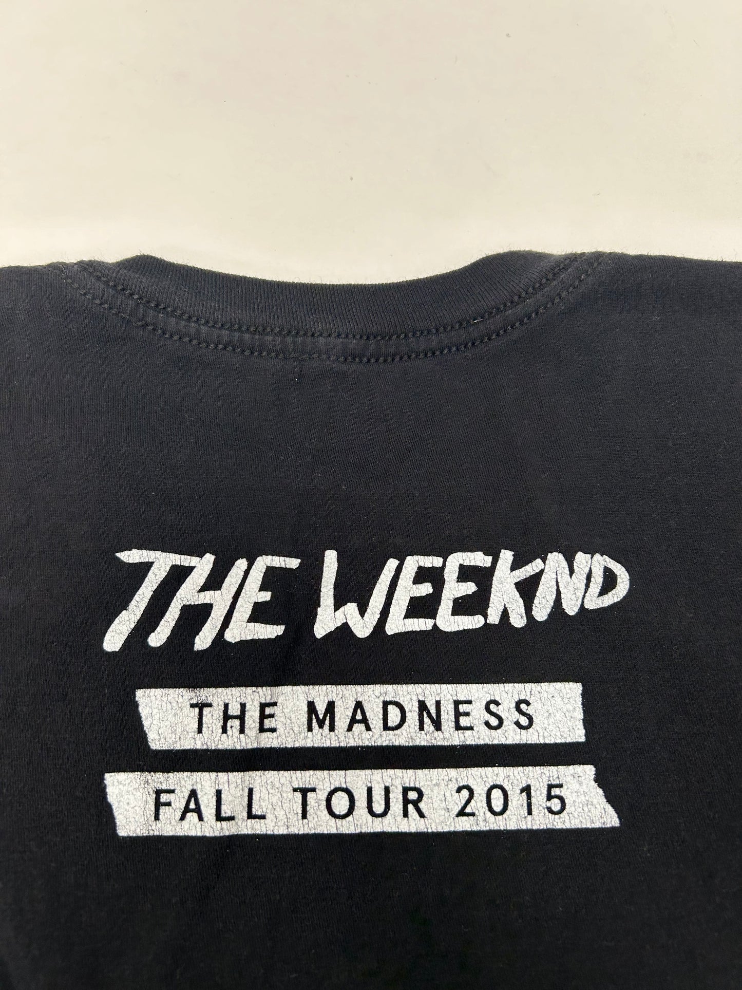 The Weeknd 2015 Fall “The Madness” Tour Newark New Jersey Concert Shirt Large 21.5x27.5 Inches