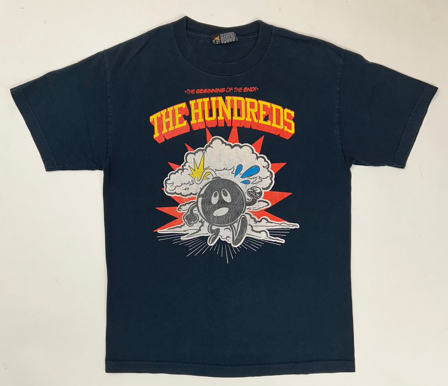 Vintage 00s The Hundreds Adam Bomb The Beginning Of The End Graphic Tee Navy Medium 20x28 Inches As Is