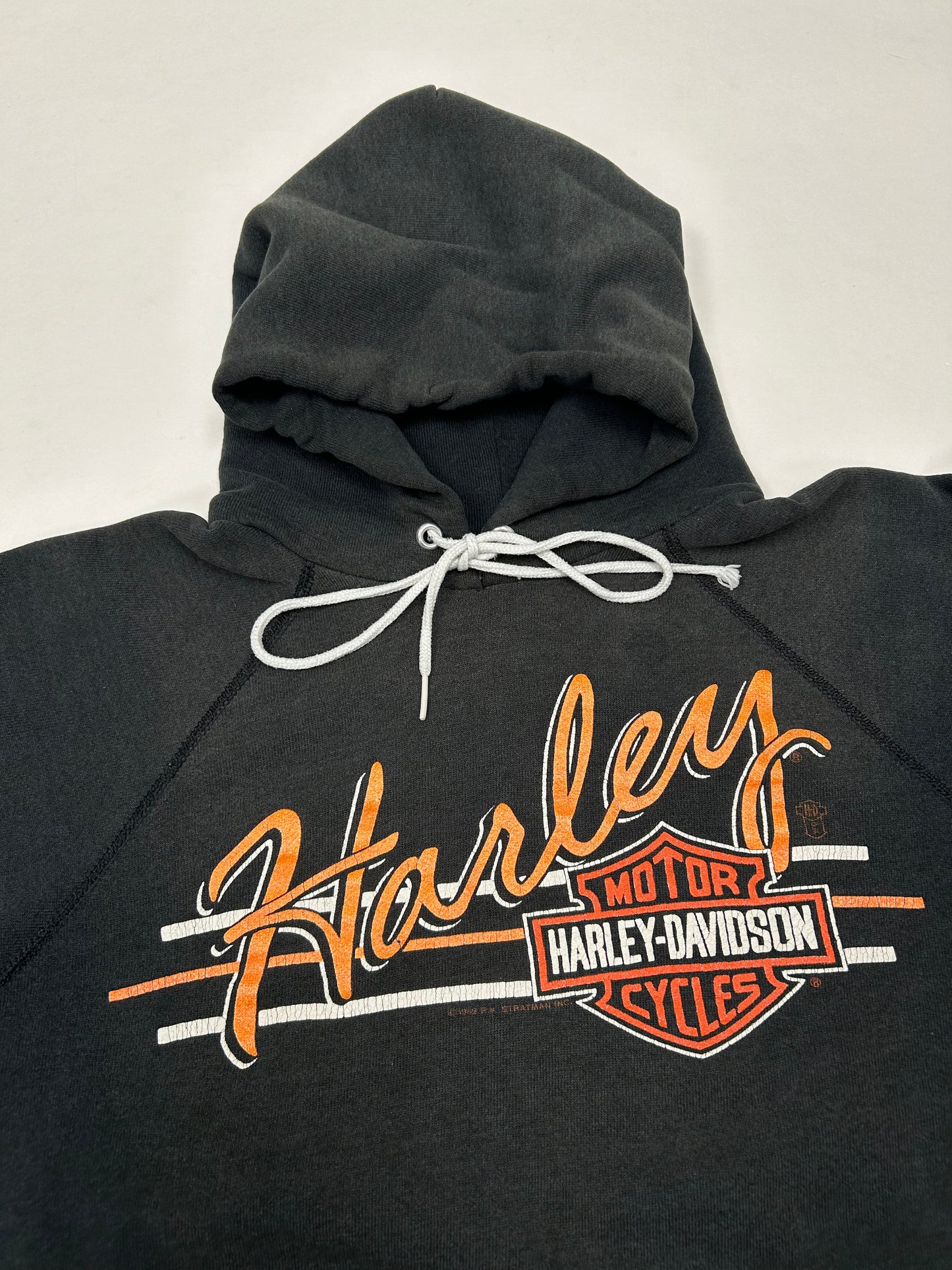 Vintage Harley Davidson Motorcycles Sandy’s Sweatshirt Eagle Biker 20x24 Inches Small Fit 1980s