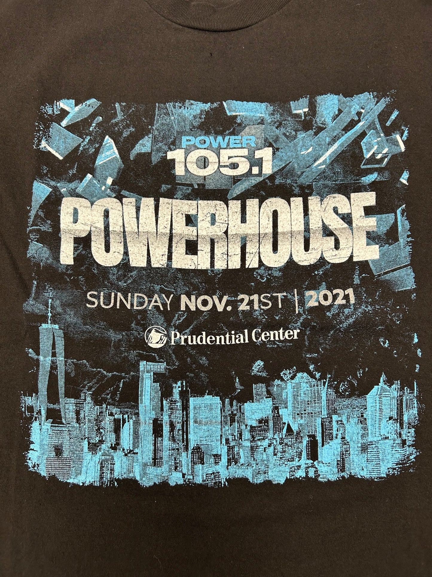 Power House 105.1 FM Concert T-Shirt 2021 Migos Lil Baby Roddy Rich Parking Lot Tee Medium 19.5x26.75 Inches As Is