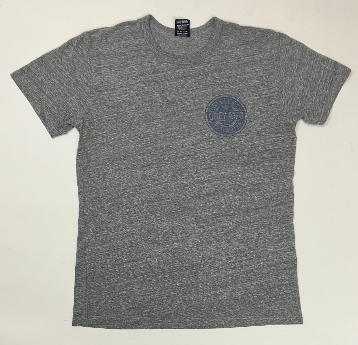 OBEY Dissent Worldwide Tee Gray  Small/Medium Fit 19.5x26.25 Inches