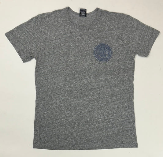 OBEY Dissent Worldwide Tee Gray  Small/Medium Fit 19.5x26.25 Inches