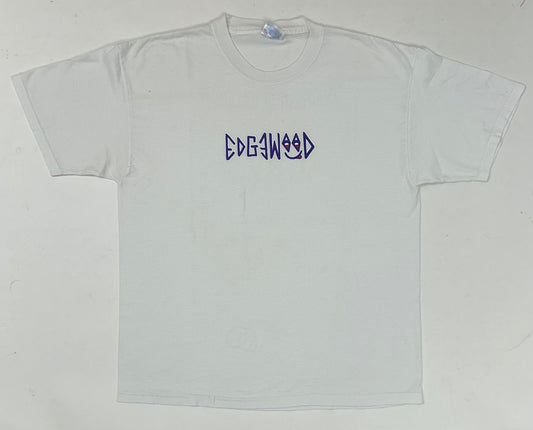 Edgewood NJ first edition “Deeper Than The Roots.” Tee 00s Hanes Heavyweight 50/50 Blend Haiti White