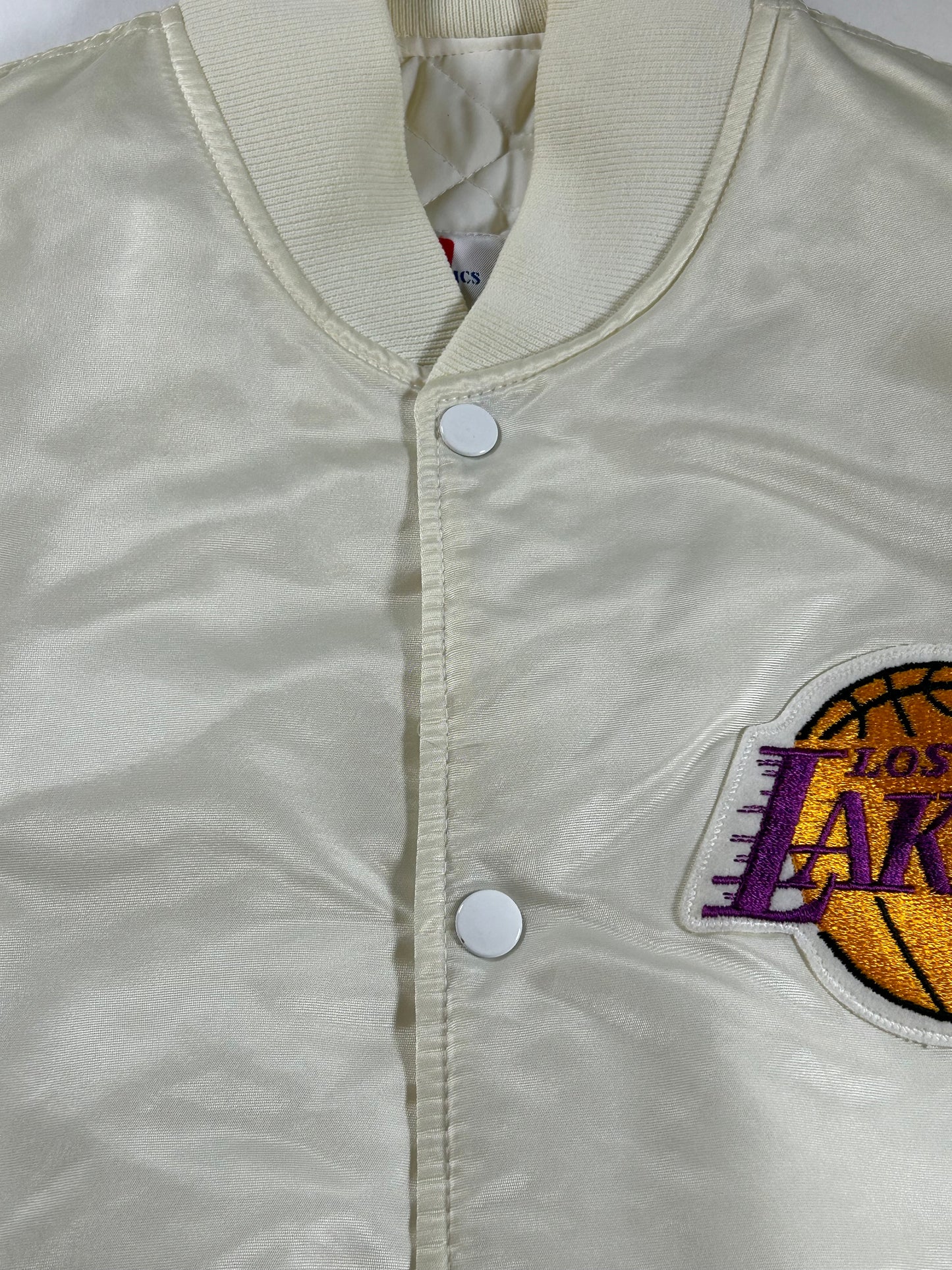 Vintage Starter Los Angeles Lakers Satin Jacket NBA 80s 90s XL/Large 26.5x/27.5 Inches