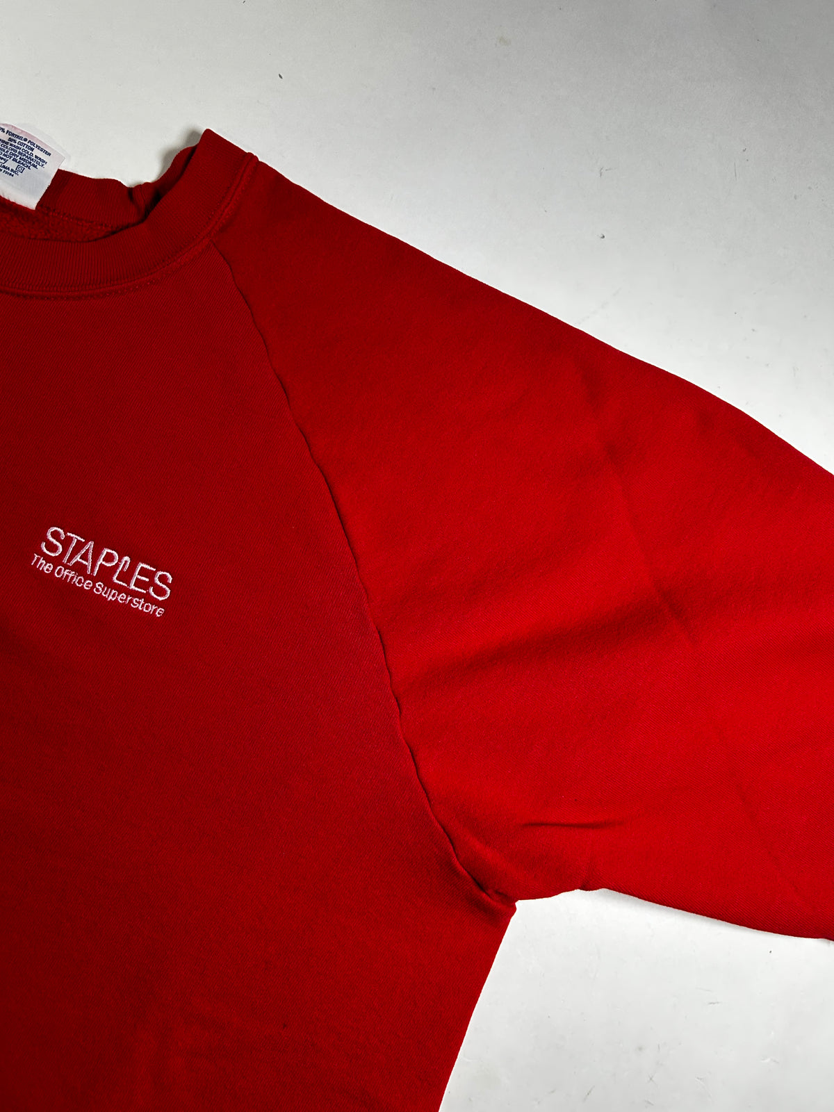 Vintage 90s Staples The Office Superstore Raglan Crewneck Sweatshirt XL/2XL Fit 27.5x29 Inches As Is