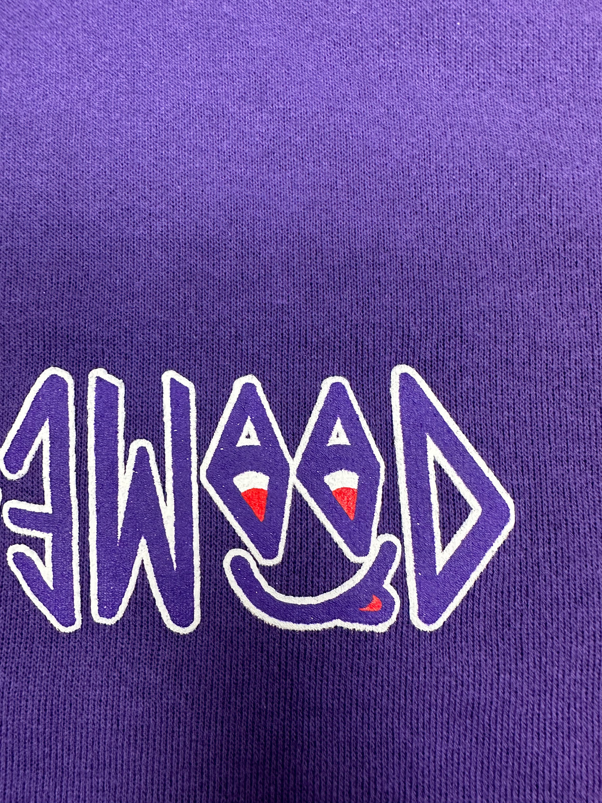 Edgewood NJ “Deeper Than The Roots.” First Edition Crewneck Sweatshirt Tagged Medium Can Fit Small 20.5x25.5 Purple Fade Hanes 50/50 USA