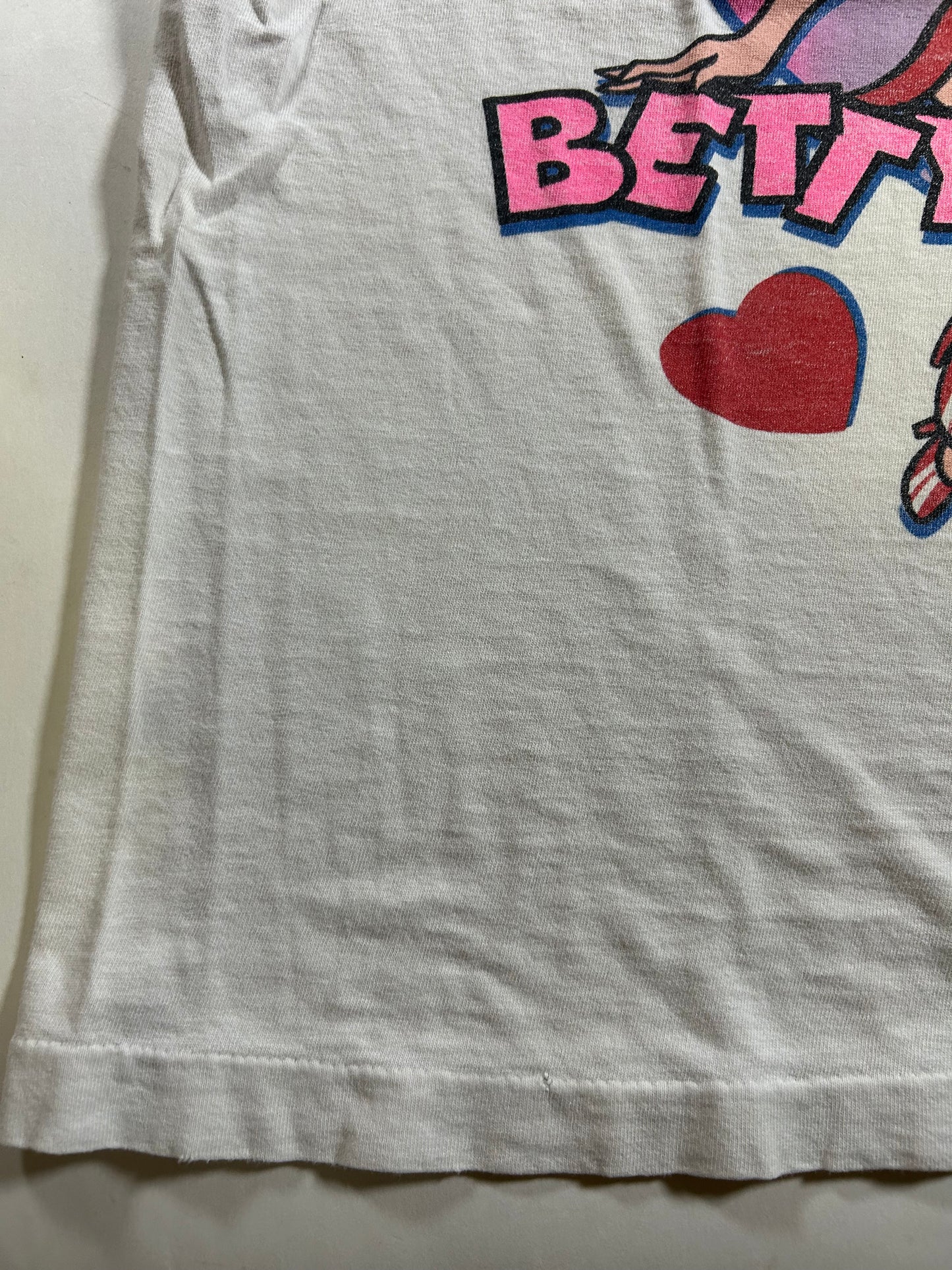 Vintage Betty Boop Pudgy 1989 Graphic T-Shirt Changes Tag Boxy XL 24.5x27 Inches As Is Worn