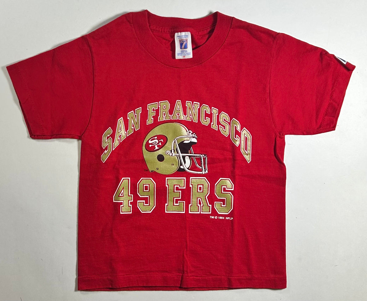 Vintage 1994 San Francisco 49ers NFL Logo 7 Youth S 8 Tee 14.75x19.25 Inches 90s