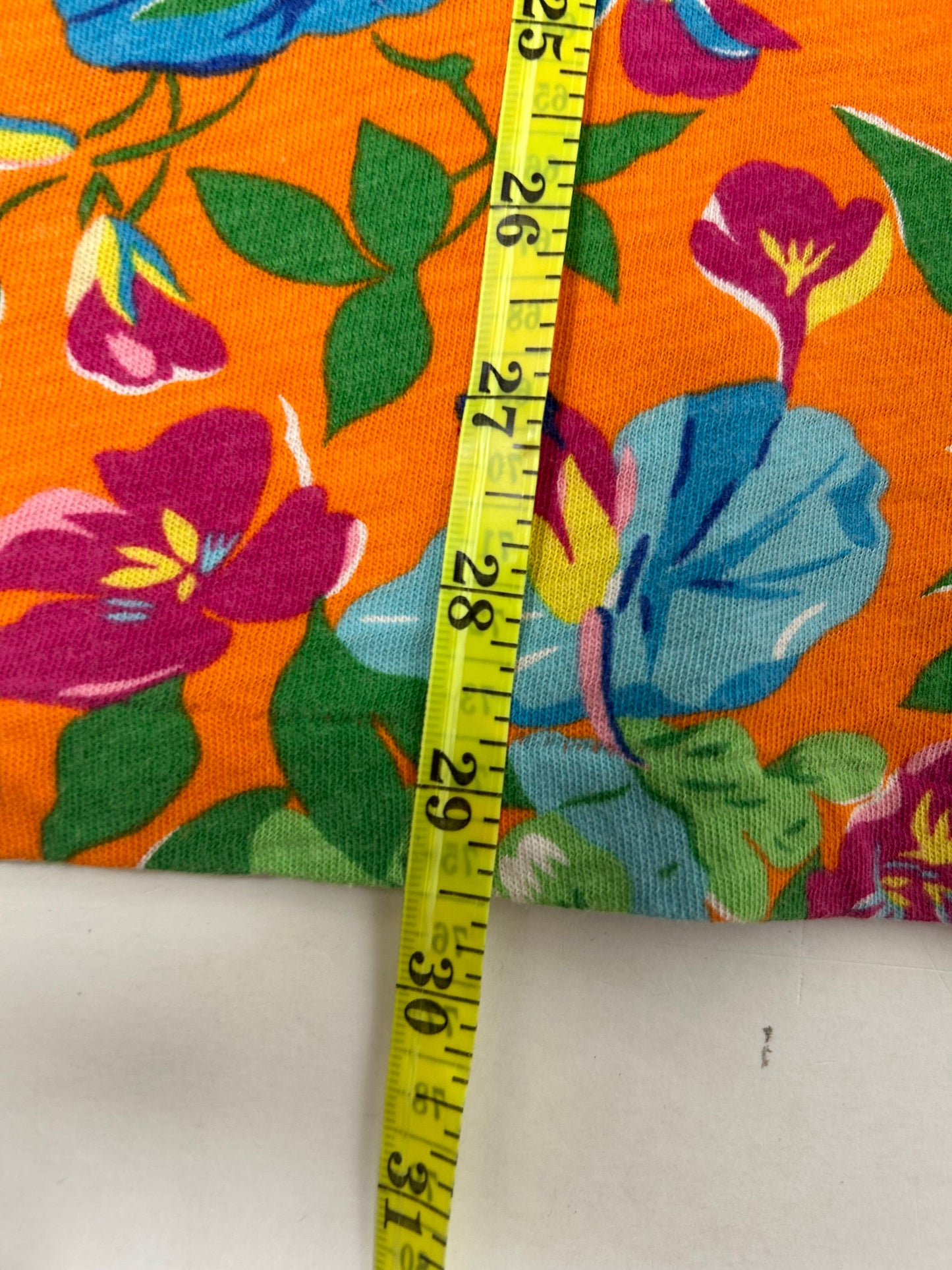 Vintage Polo Ralph Lauren Floral Pattern Hawaiian Polo Shirt XL Orange PCO-22W