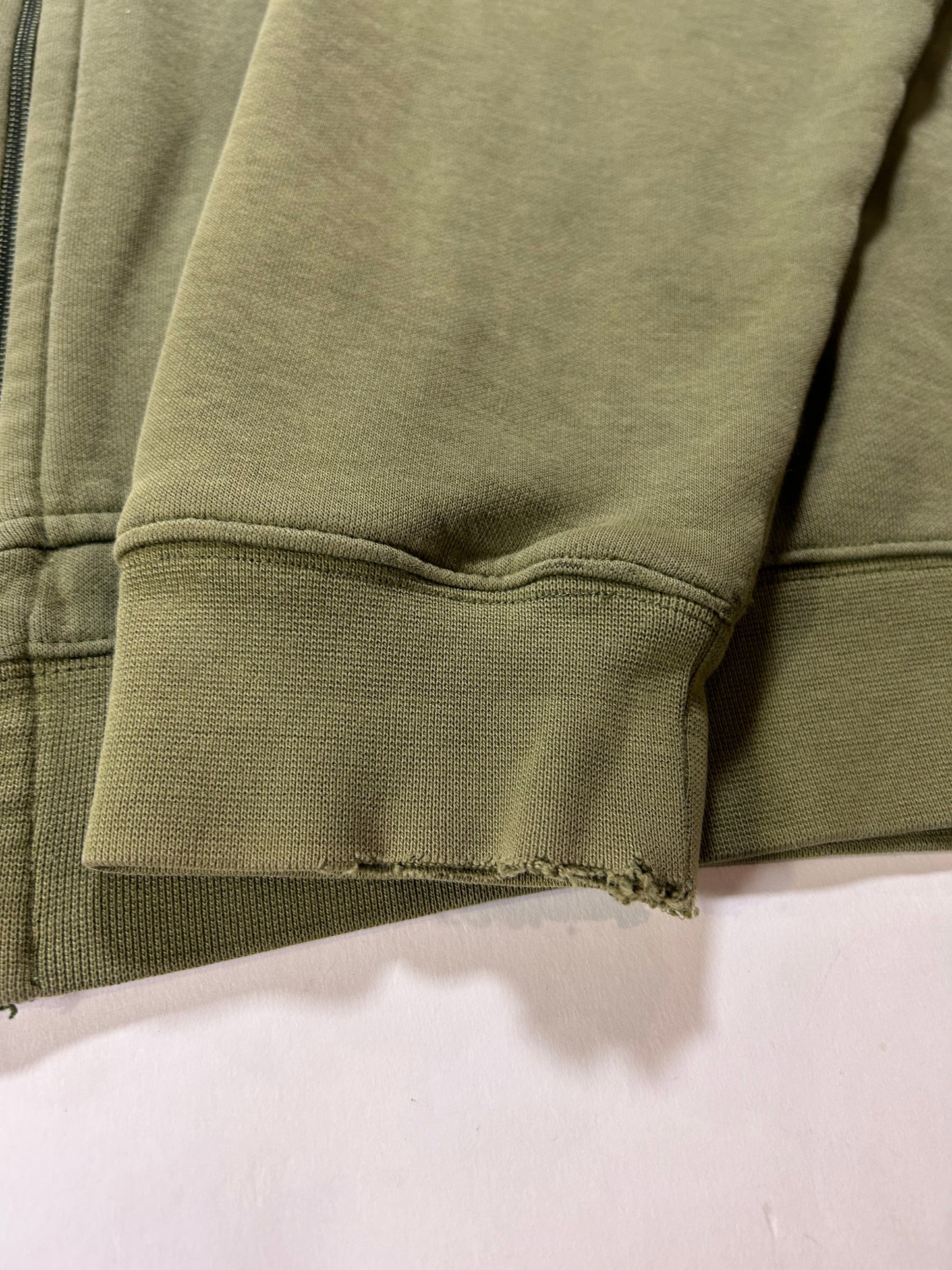 Vintage 00s Nike Chest Swoosh Essential Zip Hooded Sweatshirt Green Faded Worn In As Is XL 26.25x30.25 Inches
