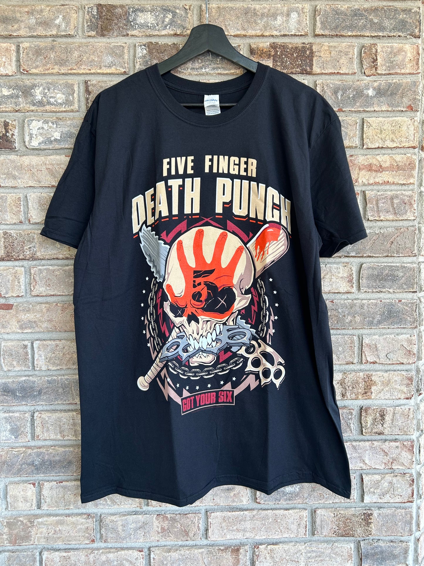 Five Finger Death Punch Got Your Six Tour 2020 Shirt Music Band Tee XL 23.75x31.75 Inches