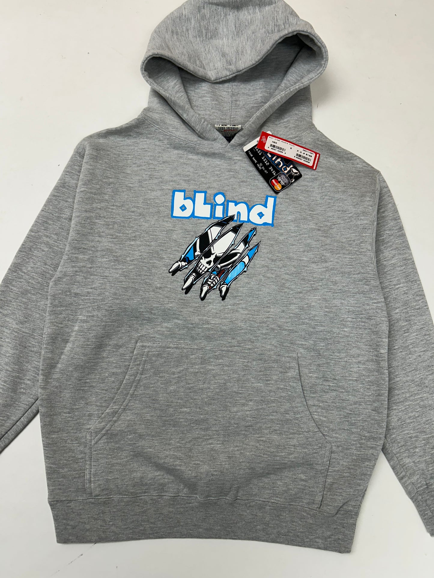 Vintage Blind Skateboards Reaper Graphic Skate Hoodie Youth Small 19.25x23.75 Inches