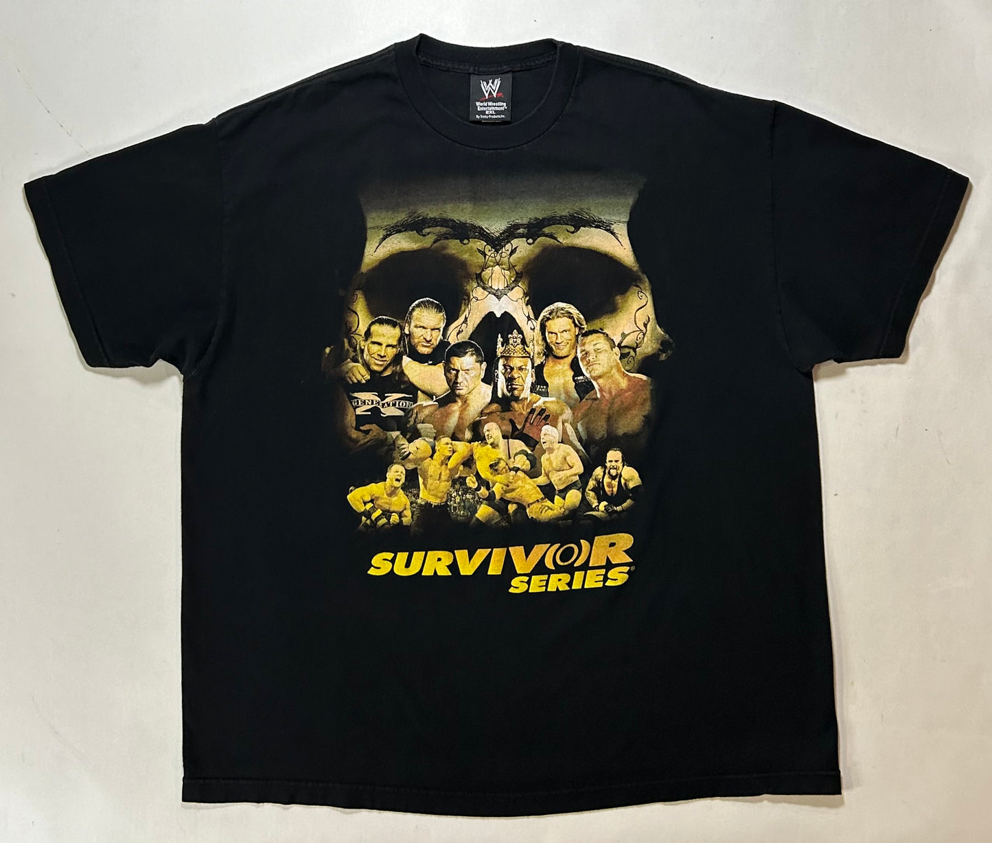 Vintage WWE Survivor Series 2006 Wrestling Cena Orton Batista Flair Shirt 2XL 26.5x31.25 Inches