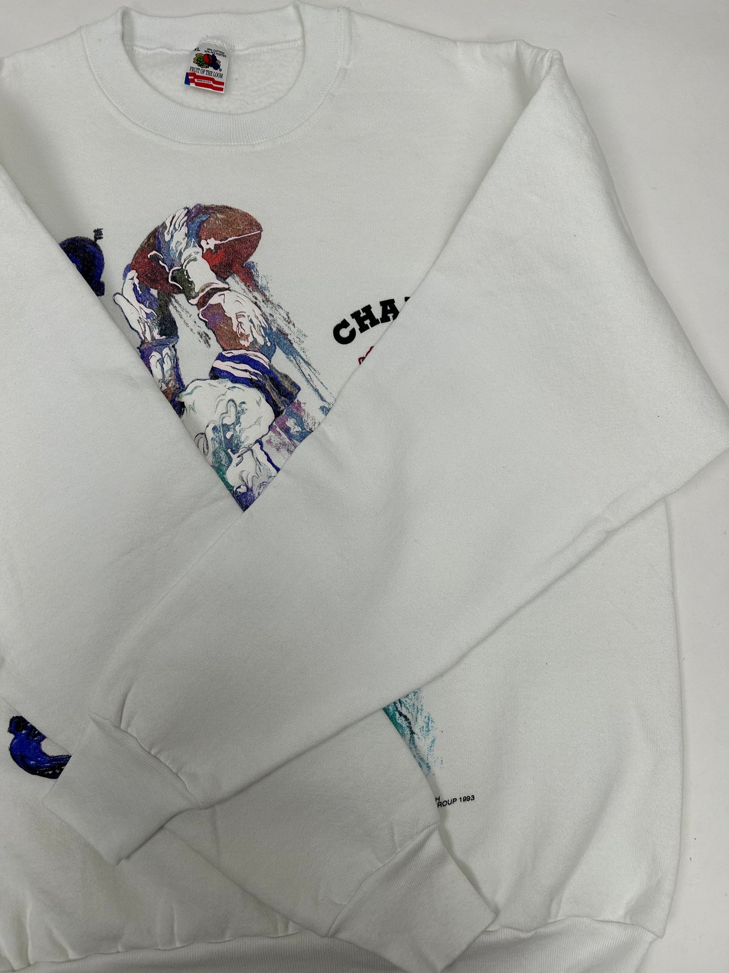 Vintage 1993 Dallas Cowboys NFL Super Bowl XXVII Crewneck Sweatshirt 23.25x28 Inches L/M Fit