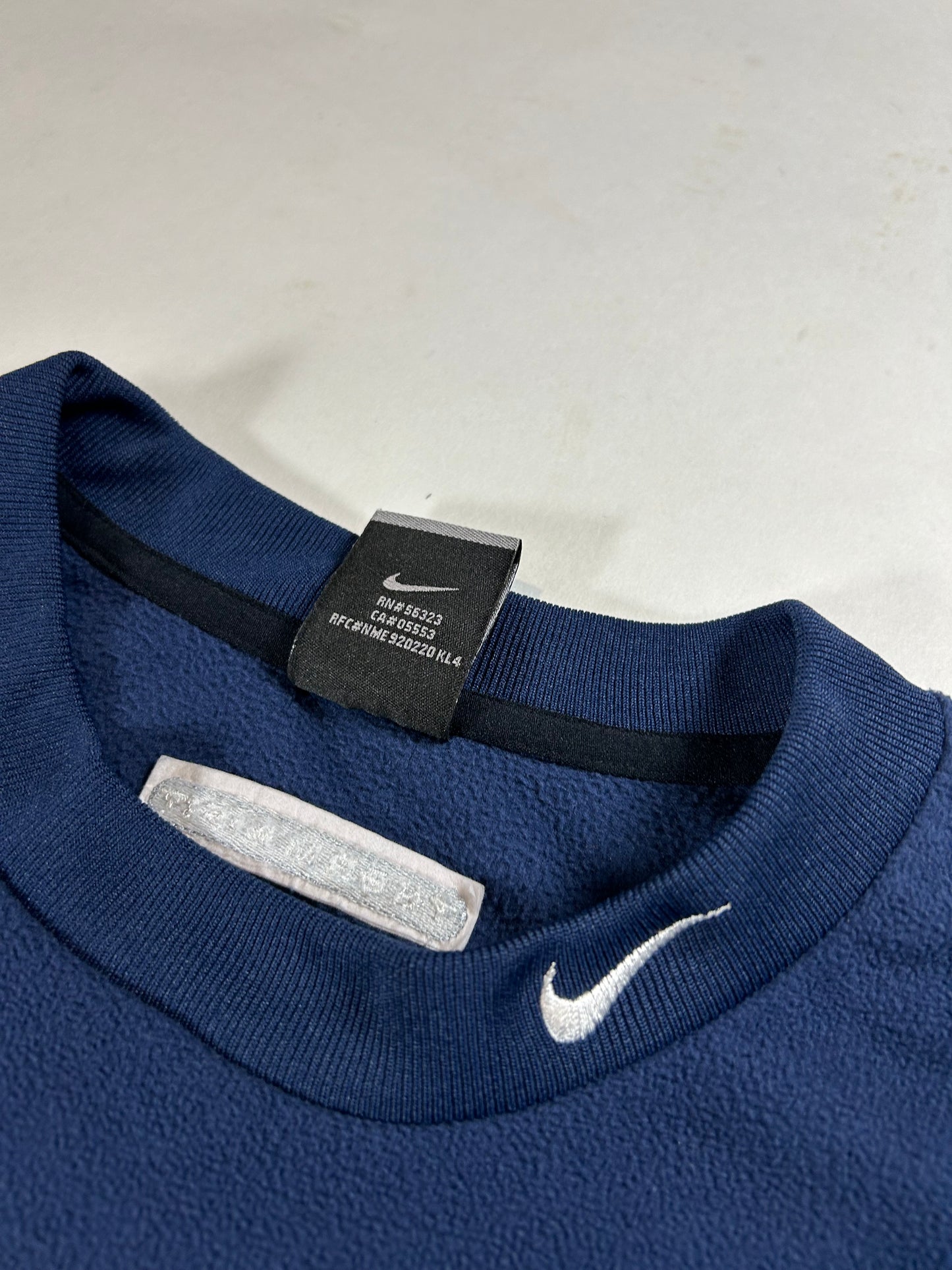 Vintage 2000s Nike University Of Michigan Therma-Fit Pullover Fleece Large 25.5x32.5 Inches Navy