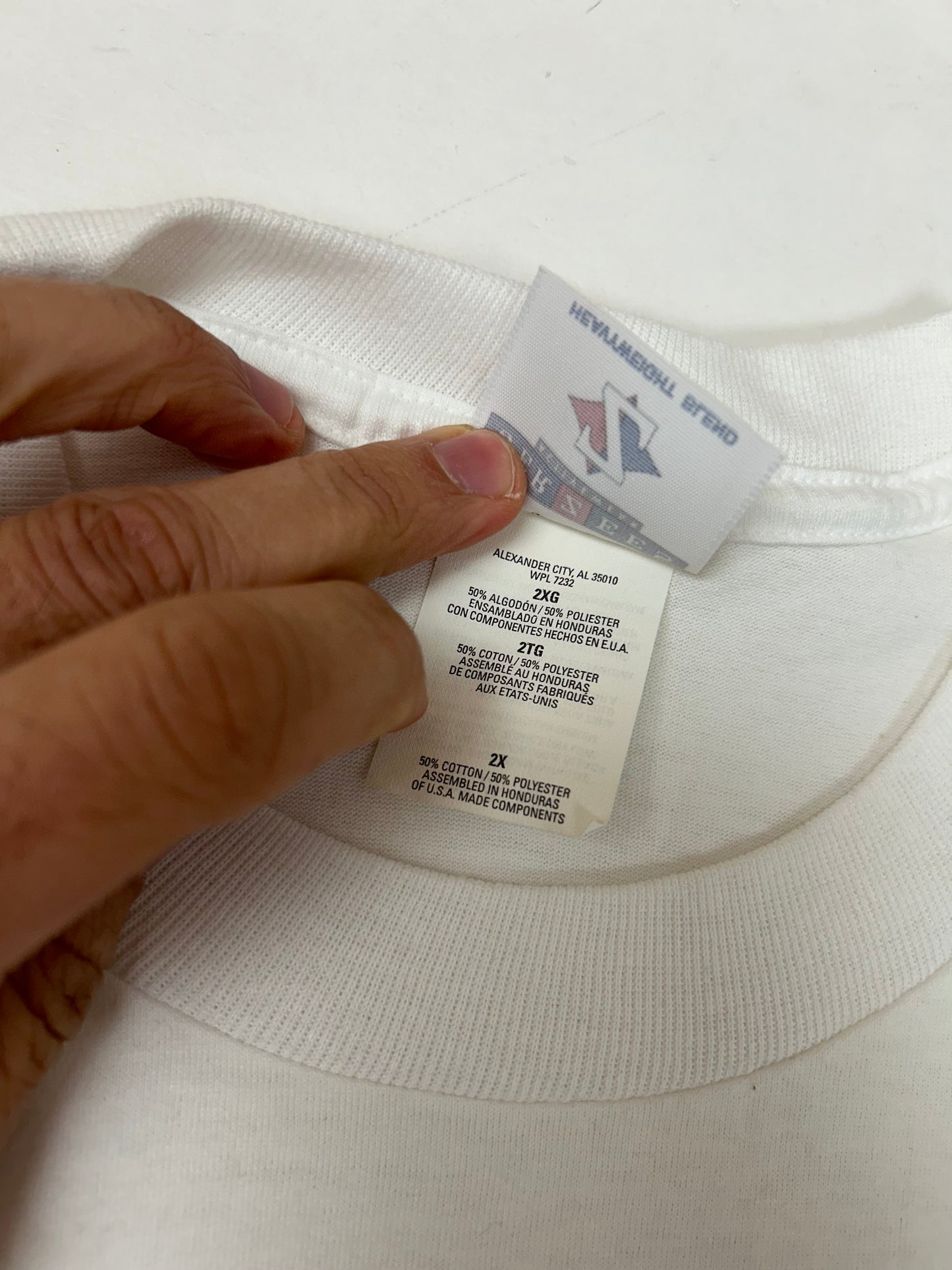 Edgewood NJ first edition “Deeper Than The Roots.” Tee 2XL  Jerzees Tag 50/50 Blend Honduras White