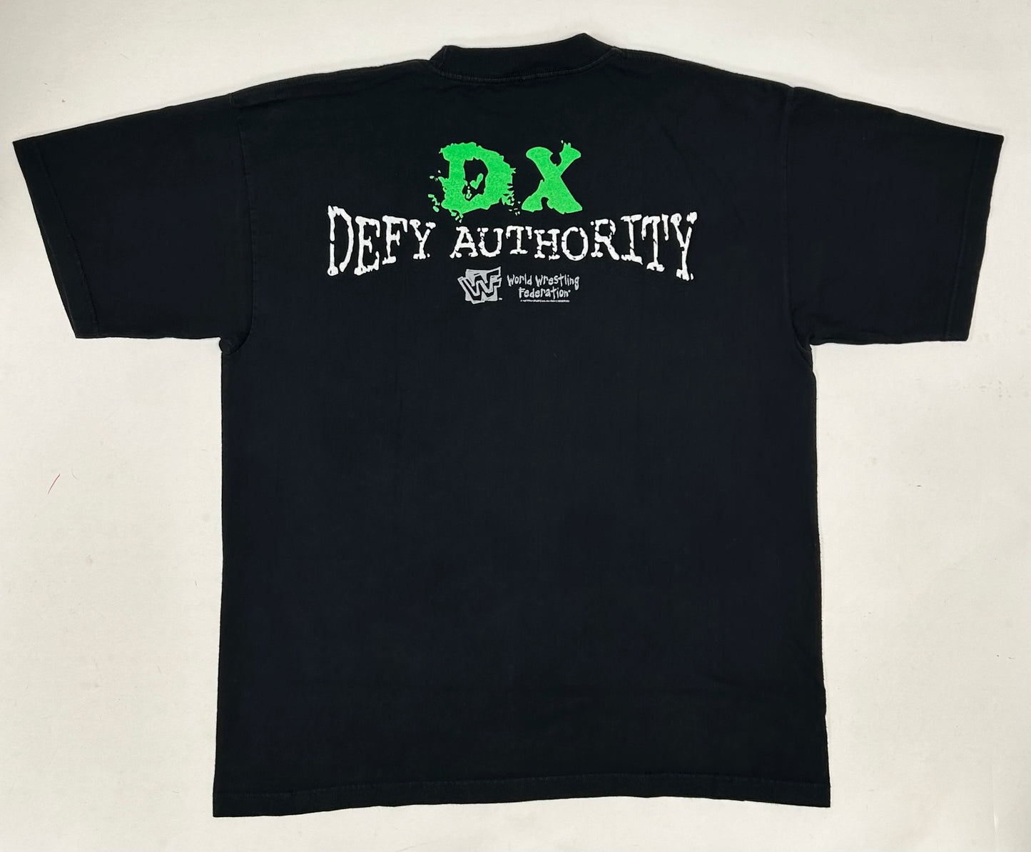 Vintage 1998 WWF D-Generation X DX Defy Authority Wrestling tee XL 23.75x29.75 Inches