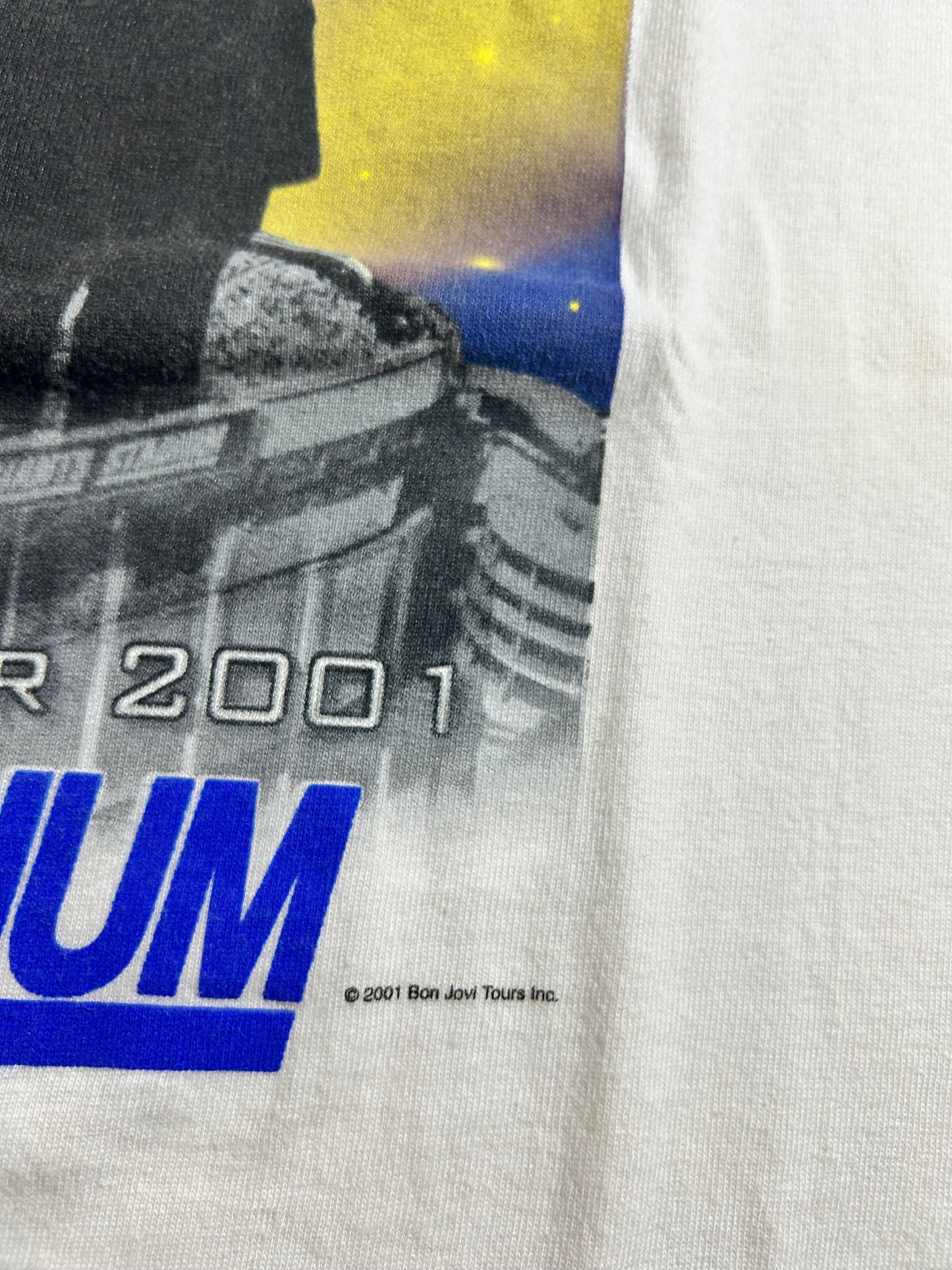 Vintage Jon Bon Jovi One Wild Night 2001 Giants Stadium Sold Out Tour Tee XL 23.5x31.5 Inches