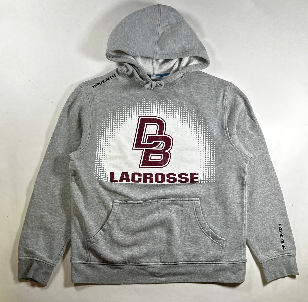 Don Bosco Prep High School Lacrosse Maverick Hooded Sweatshirt Small/Medium Fit 23x27.5 Inches