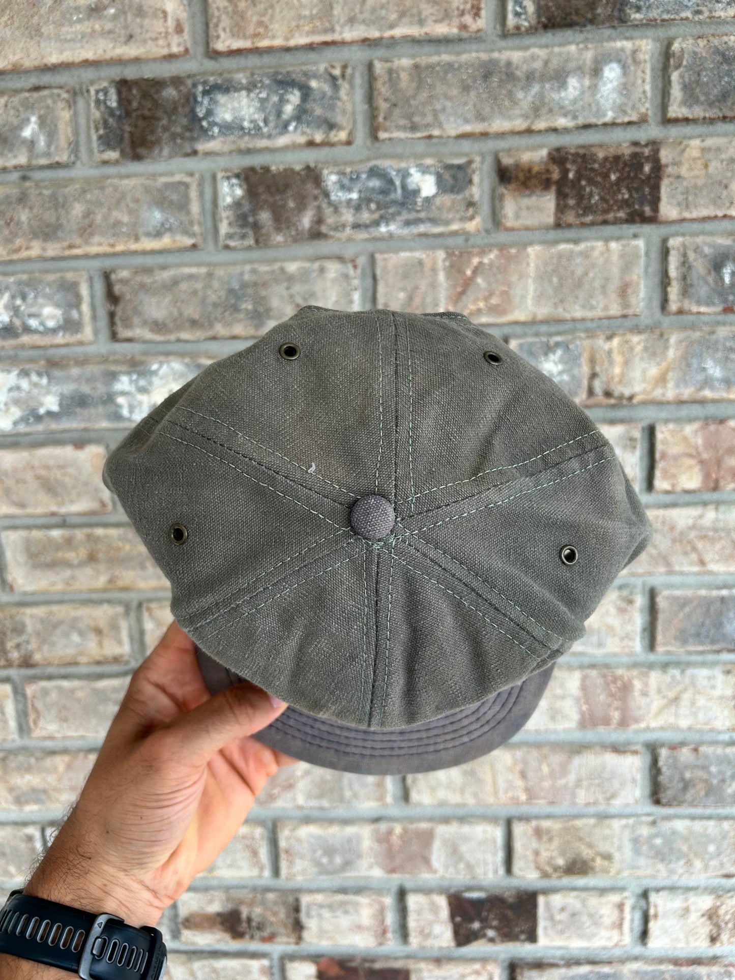 Vintage Out for Trout Snapback Fishing Hat Cap Made In The USA Great Fading 90s