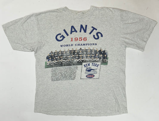 Vintage 1993 Long Gone New York Giants 1956 World Champions T Shirt Size XL 24.25x29.25 Inches Worn In.