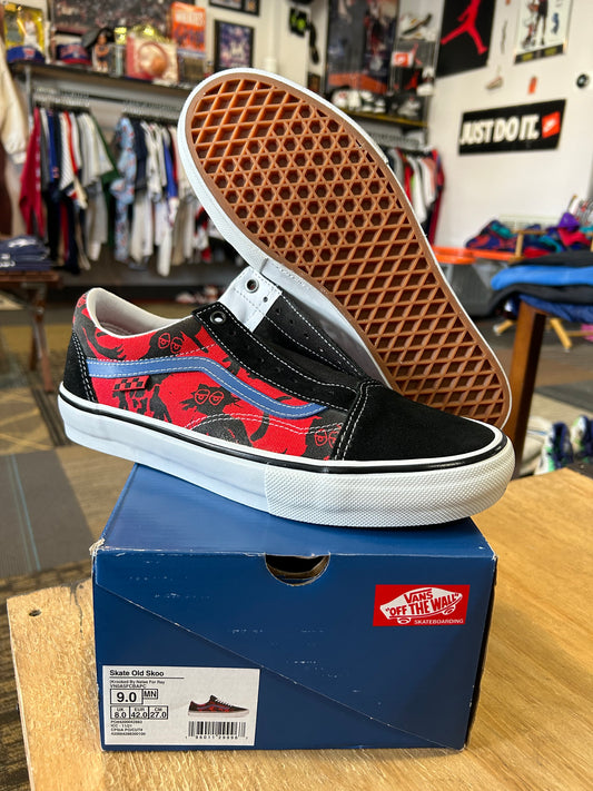 Krooked x Vans Skate Old Skool Natas For Ray Barbee Skate Shoe Size 9 Brand New