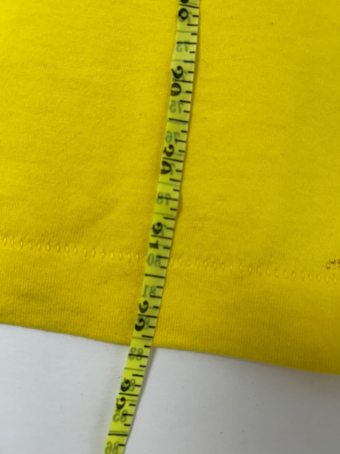 Edgewood NJ first edition “Deeper Than The Roots.” Tee 2XL 26.25x32.25 Inches 90s Fruit Of The Loom USA 50/50 Blend Bright Yellow